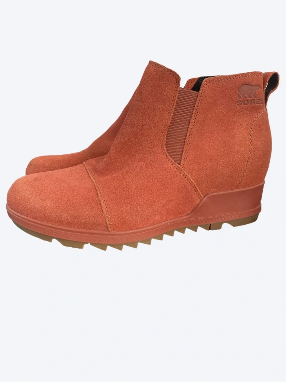 Sorel Evie Waterproof Wedge Ankle Booties Women's Size 9 Warp Red